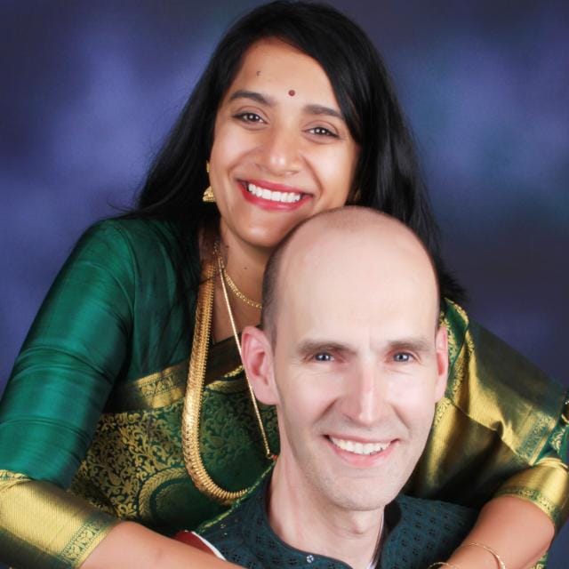  Mit meinem Mann in Indien.